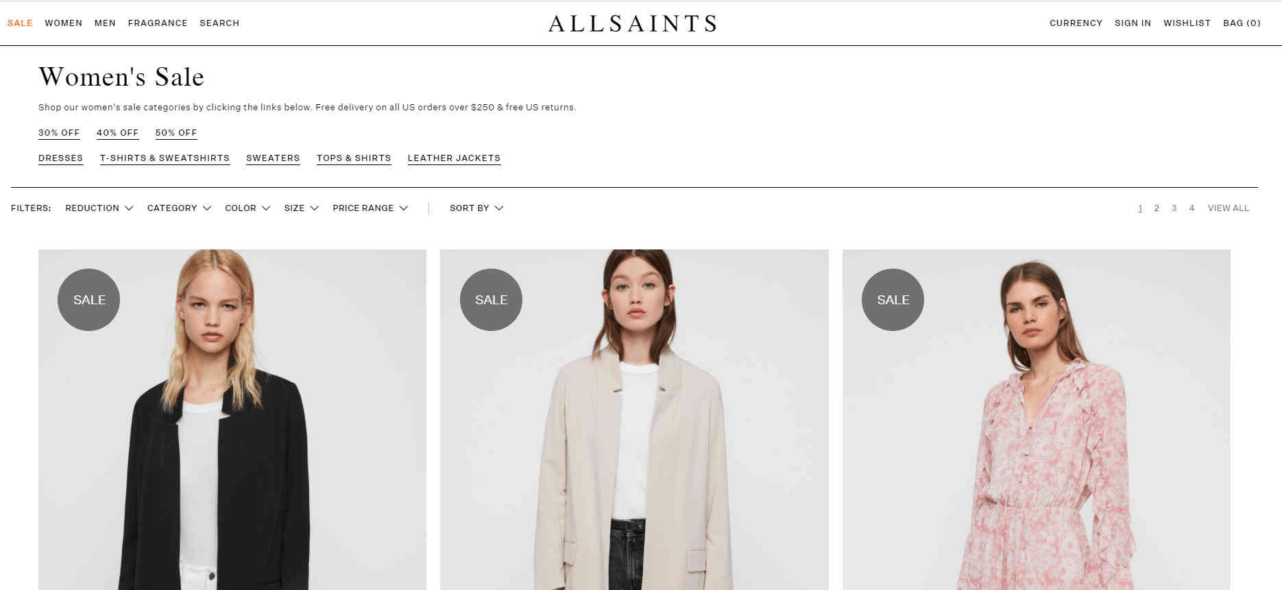 Allsaints折扣码2024 季中大促全场美裙美衣鞋履包包特卖低至5折+新人首单8.5折